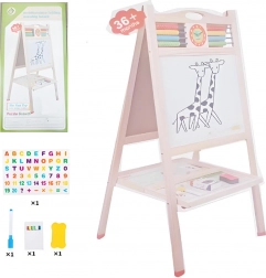 Doppelseitige Holztafel mit Abakus und Zubehör