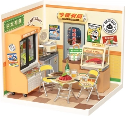Robotime Rolife DIY Häuschen: 24/7-Restaurant mit LED-Beleuchtung