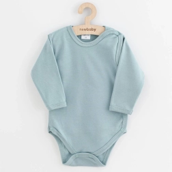 Baby-Body mit durchgehendem Druckknopfverschluss New Baby Classic II dunkel mint