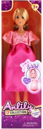 Schwangere Puppe im rosa Kleid 30 cm