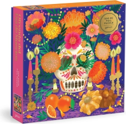 Metallisches quadratisches Puzzle Altar zum Tag der Toten 500 Teile