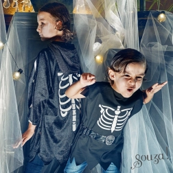 Kinder-Halloween-Umhang CASPER 8–10 Jahre (128–140 cm) – Souza!