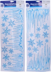 Weihnachtliche glitzernde Fenstertattoos