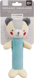 Petit Collage quietschende Rassel Bär aus Bio‑Baumwolle
