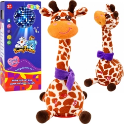 Interaktive Plüschgiraffe, die tanzt, singt und Geräusche wiederholt, 30 cm