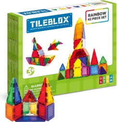 Magnetische Bausteine Tileblox Rainbow Set 42 Stück