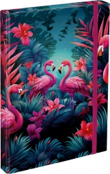 BAAGL Sammelmappe für Schulhefte A4 – Flamingos