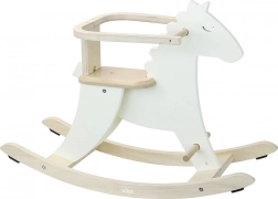 Vilac Holzschaukelpferd mit Rückenlehne Weiß