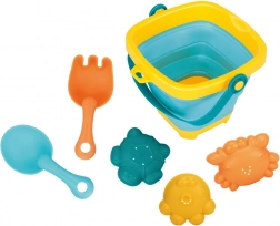 Faltbarer Eimer und Sandspielzeug BABY MIX – Set 5 Stück