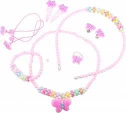 Modisches Set mit Schmetterlingen – Kinderset mit Schmuck und Haaraccessoires