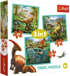 Puzzle 3-in-1 – Fantastische Welt der Dinosaurier TREFL