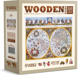 WOODEN CITY Holzpuzzle Antike Karte Nova Terrarum 1010 Teile