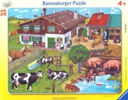 Puzzle Tiere auf dem Bauernhof 33 Teile
