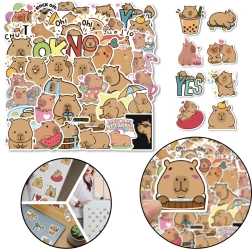 Set Aufkleber Kapybara Material PET 6 Blätter 120 Stück