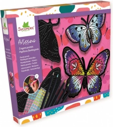 Artissimo bunte Schmetterlinge – Kreativset mit Buntstiften und Glitzersteinen