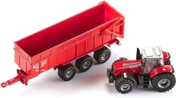 Traktormodell MASSEY FERGUSON mit Anhänger SIKU 1:87