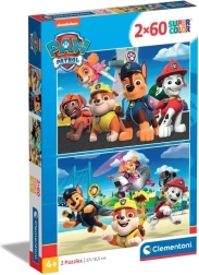 Puzzle 2 × 60 Teile Paw Patrol Super Color