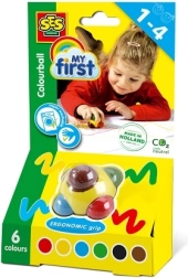 SES Creative My first bunter Kugelstift mit 6 Farben