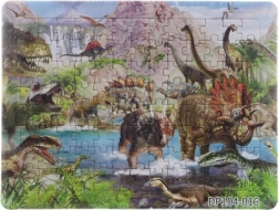 Puzzle Dinosaurier 104 Teile mit Unterlage