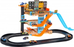 Vierstöckiger Parkturm mit Aufzug für Kinder 3+ Autos und Hubschrauber mit Rutsche