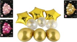 Party-Ballonset mit Sternen in Pastellrosa – 9 Stück