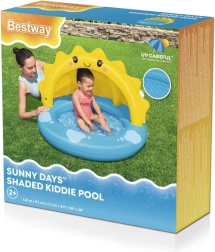 Aufblasbares Kinderplanschbecken mit Dach SONNCHEN 101 × 97 cm