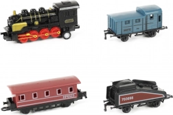 Mini-Lokomotive mit drei Waggons