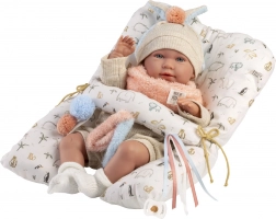 Realistische Babypuppe mit Geräuschen und weichem Stoffkörper 42 cm