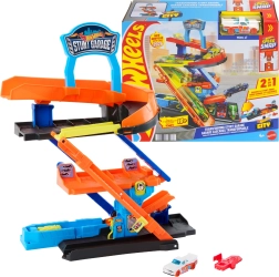 Hot Wheels City Stunt-Garage mit Verwandlung und Fahrzeug