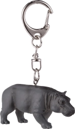 Schlüsselanhänger mit Nilpferdfigur