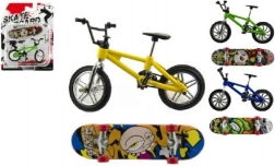 Finger-BMX-Rad und Skateboard – verschraubtes Miniset 10 cm