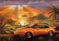 ART PUZZLE Puzzle Gelber Porsche 1500 Teile