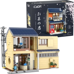 CaDA Japanisches Teehaus Bauset mit LED-Beleuchtung, 1200 Teile