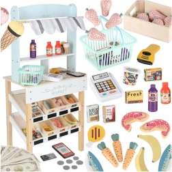 Holzmarkt LULILO Melo mit Stand und Kasse für Kinder