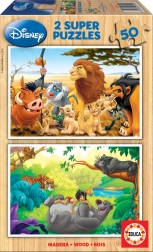Holzpuzzle Disney Tierische Freunde 2×50 Teile