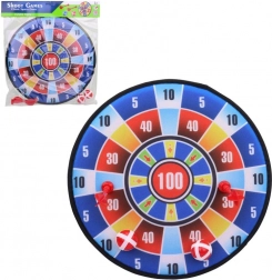 Soft-Dartscheibe mit Pfeilen und Bällen 36 cm