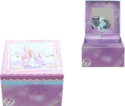 Spieluhr-Schmuckkästchen mit Prinzessin und Pferd