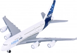 Metall-Passagierflugzeug AIRBUS A380-800 weiß 11 cm