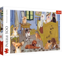 Puzzle 500 Teile – VAN GOGHs Zimmer: Hunde-Revolution Trefl