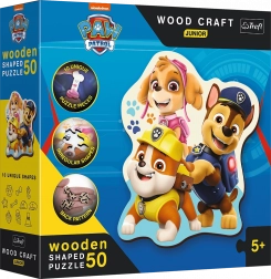 Doppelseitiges Holzpuzzle Paw Patrol, 50 Teile