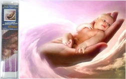 Diamantmalerei – Kind in der Hand 30 × 40 cm