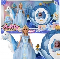 Woopie Eiskönigin Prinzessin Lily mit magischer Kutsche und Zubehör