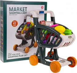 Interaktiver Einkaufswagen mit Lichtern und Musik, 41 Teile – Grün