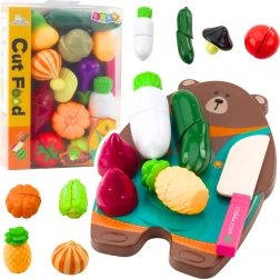 Kinderset zum Schneiden von Gemüse mit Brett und Messer