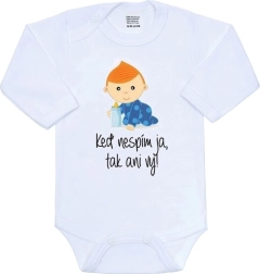 New Baby Babybody mit Aufdruck „Wenn ich nicht schlafe, dann schlaft ihr auch nicht“