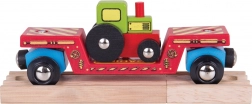 Bigjigs Rail Wagen mit Traktor und zwei Schienen