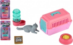 Spielset Kuscheltier Katze mit Tragetasche