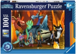 RAVENSBURGER Kinderpuzzle DRAGONS: DIE 9 WELTEN XXL 100 Teile