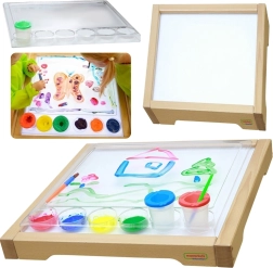 Masterkidz sensorischer Rahmen mit LED-Panel und durchsichtigem Maltablett