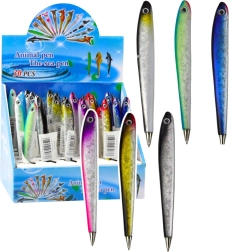 Fischförmiger Stift mit blauer Tinte